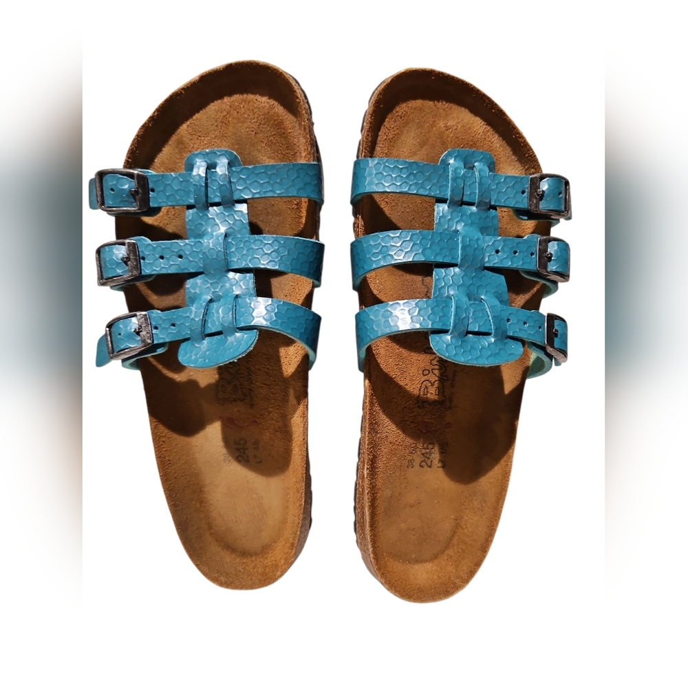 Birkenstock Blue Strappy Sandals Size 38